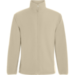 Chaqueta polar unisex con cuello alto 300 g/m2 Roly Direct New Artic color arena primera vista de uso