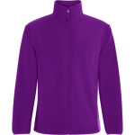 Chaqueta polar unisex con cuello alto 300 g/m2 Roly Direct New Artic color morado primera vista de uso