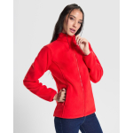 Chaqueta polar mujer cremallera frontal 300 g/m2 Roly Direct New Artic color rojo vista detalle 1