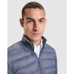 Chaqueta unisex acolchada con cremallera 90 g/m2 Roly Direct Vivaro color gris topo vista detalle 3