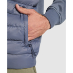 Chaqueta unisex acolchada con cremallera 90 g/m2 Roly Direct Vivaro color gris topo vista detalle 4