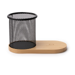 Lapicero multifunción con carga inalámbrica y bambú 15W color natural segunda vista