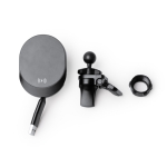 Cargador inalámbrico coche con cable retráctil Tipo C 15W color negro vista detalle 1