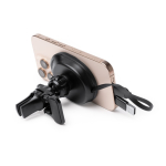 Cargador inalámbrico coche con cable retráctil Tipo C 15W color negro vista detalle 2