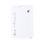 Tarjeta localizador antiperdida resistente al agua y recargable color blanco segunda vista