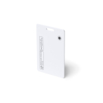 Tarjeta localizador antiperdida resistente al agua y recargable color blanco primera vista de uso