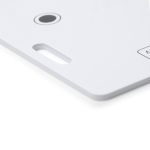 Tarjeta localizador antiperdida resistente al agua y recargable color blanco vista detalle 1