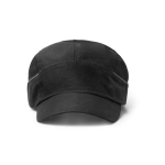 Gorra deportiva con rejilla lateral y cinta reflectante 100 g/m2 color negro segunda vista