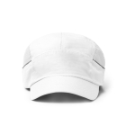 Gorra deportiva con rejilla lateral y cinta reflectante 100 g/m2 color blanco segunda vista