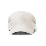 Gorra deportiva con rejilla lateral y cinta reflectante 100 g/m2 color beige segunda vista