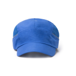 Gorra deportiva con rejilla lateral y cinta reflectante 100 g/m2 color azul real segunda vista