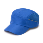 Gorra deportiva con rejilla lateral y cinta reflectante 100 g/m2 color azul real primera vista de uso
