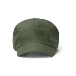 Gorra deportiva con rejilla lateral y cinta reflectante 100 g/m2 color verde oscuro segunda vista