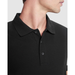 Polo unisex de manga corta de alta visibilidad 220 g/m2 Roly Foran color negro vista detalle 5