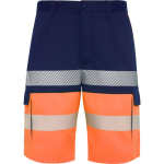 Bermuda bicolor multibolsillos de alta visibilidad unisex 210 g/m2 Roly Lada color naranja fluorescente primera vista de uso