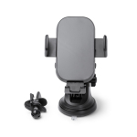 Soporte coche smartphone cargador inalámbrico 15W ajustable color negro segunda vista