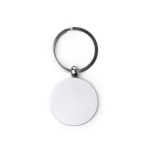 Llavero metálico giratorio con acabado mate y superficie de marcaje color gris segunda vista