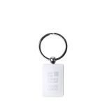 Llavero metálico giratorio con acabado mate y superficie de marcaje vista principal