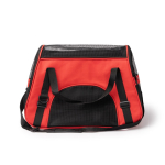 Mochila de RPET para mascotas con rejilla y base reforzada color rojo segunda vista