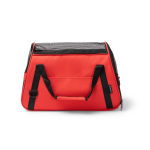 Mochila de RPET para mascotas con rejilla y base reforzada color rojo