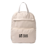 Mochila plegable de poliéster y algodón con cremallera doble vista principal