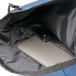 Mochila de plástico reciclado repelente a líquidos para portátil 15” color azul marino vista detalle 2