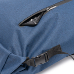 Mochila de plástico reciclado repelente a líquidos para portátil 15” color azul marino vista detalle 3