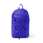 Mochila deportiva con bolsillos de rejilla y cuerdas elásticas color azul real segunda vista