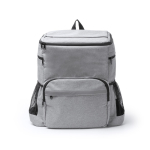 Mochila nevera de plástico reciclado con interior isotérmico 22L color gris claro segunda vista
