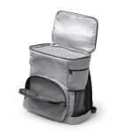 Mochila nevera de plástico reciclado con interior isotérmico 22L color gris claro vista detalle 1