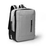 Mochila de viaje con compartimento antirrobo y rejilla 12” color gris primera vista de uso