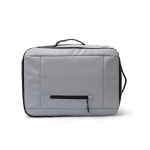 Mochila de viaje con compartimento antirrobo y rejilla 12” color gris vista detalle 1