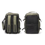 Mochila de viaje de gran capacidad con apertura 180º para portátil 15” color verde oscuro vista detalle 1