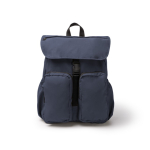 Mochila de nylon con compartimento amplio y cierre con cordón PC 15” color azul marino segunda vista