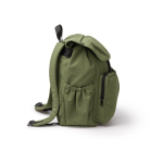 Mochila de nylon con compartimento amplio y cierre con cordón PC 15” color verde oscuro tercera vista