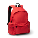 Mochila multiusos de nylon reciclado con bolsillos ideal para PC 15” color rojo primera vista de uso