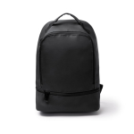 Mochila de piel sintética con bolsillo antirrobo y zapatillero 9” color negro segunda vista
