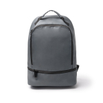 Mochila de piel sintética con bolsillo antirrobo y zapatillero 9” color gris segunda vista