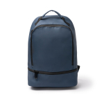 Mochila de piel sintética con bolsillo antirrobo y zapatillero 9” color azul marino segunda vista