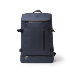 Mochila nevera de cuero sintético con interior isotérmico y apertura color azul marino segunda vista