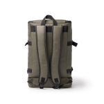 Mochila nevera de cuero sintético con interior isotérmico y apertura color verde oscuro