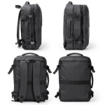 Mochila extensible con compresión al vacío y bomba eléctrica 30W color negro vista detalle 2