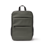 Mochila de pile sintética para portátil con doble compartimento 15” color verde oscuro segunda vista