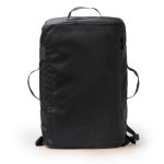 Bolsa mochila convertible de viaje en piel sintética y poliéster color negro segunda vista