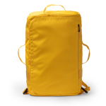 Bolsa mochila convertible de viaje en piel sintética y poliéster color amarillo segunda vista
