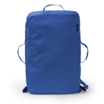 Bolsa mochila convertible de viaje en piel sintética y poliéster color azul real segunda vista