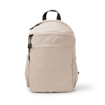 Mochila de nylon con bolsillos laterales para botellas 10” color beige segunda vista