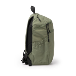 Mochila de nylon con bolsillos laterales para botellas 10” color verde oscuro vista detalle 2