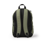 Mochila de nylon con bolsillos laterales para botellas 10” color verde oscuro vista detalle 3