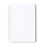 Bloc de notas con anillas en plástico reciclado A5 hojas a cuadros color blanco segunda vista